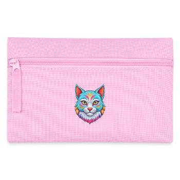 Asiatische Katzenrasse Cartoon Kawaii Tier Haustier - Federtasche - Rosa - Vorne
