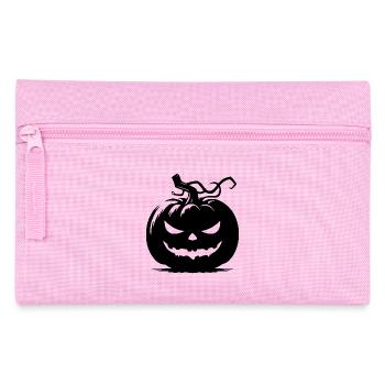 Frecher magischer Kürbis mit frechem Grinsen - Federtasche - Rosa - Vorne