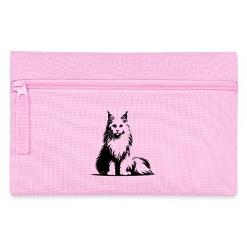 Maine Coon Katze - Federtasche - Rosa - Vorne