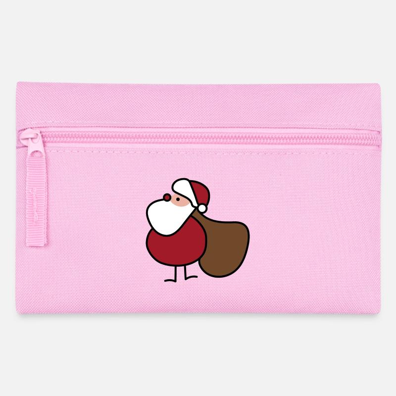 Weihnachtsmann - Federtasche - Rosa