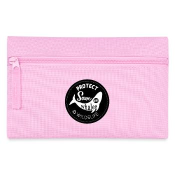 Rettet die Wale, schützt das Leben in der Wildnis - schwarz - Federtasche - Rosa - Vorne