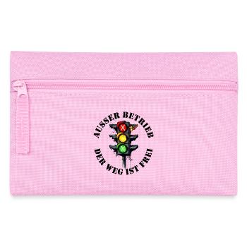 Ampel Regierung außer Betrieb - Politische Kritik - Federtasche - Rosa - Vorne
