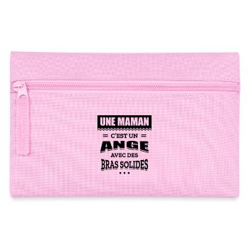 UNE MAMAN C'EST UN ANGE AVEC DES BRAS SOLIDES - Trousse - rose - Devant
