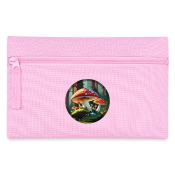 Champignon - Amanita muscaria dans la forêt 001 - Trousse - rose - Devant