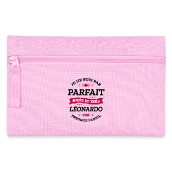 LÉONARDO PARFAIT - PRENOM LÉONARDO - Trousse - rose - Devant