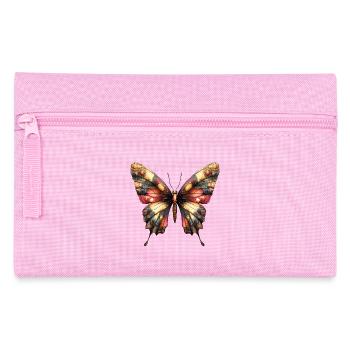 Beautiful colorful butterfly, 7 year old girl birthday - Pencil Case - pink - Front