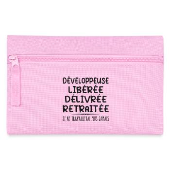 Entwickler feiert Ruhestand mit Humor - Federtasche - Rosa - Vorne