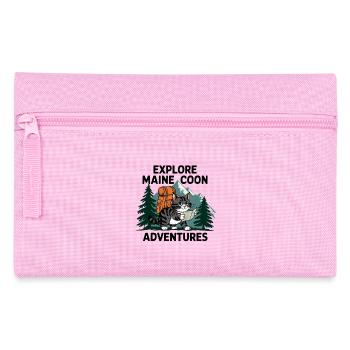 Explorer Maine Coon Adventure Print - Pencil Case - pink - Front