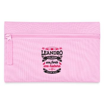 LEANDRO UN NOM UNE FIERTÉ AUCUN RIVAL - Trousse - rose - Devant
