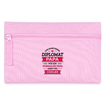 DIPLOMAT PAPA: COOL, GLOBAL, STIL, EXKLUSIV - Federtasche - Rosa - Vorne