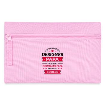DESIGNER PAPA: COOL, KREATIV, MODERN, STIL - Federtasche - Rosa - Vorne
