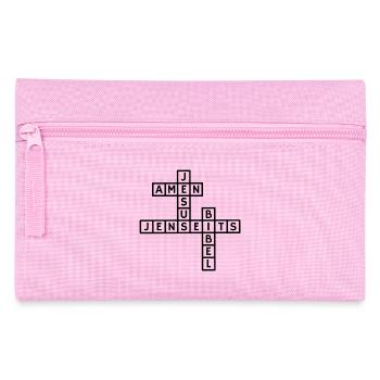 Conception de puzzle de mots croisés Jésus - Trousse - rose - Devant