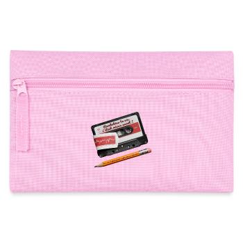 Vintage Cassette – Rewind Your Life, It Was Better - Pencil Case - pink - Front