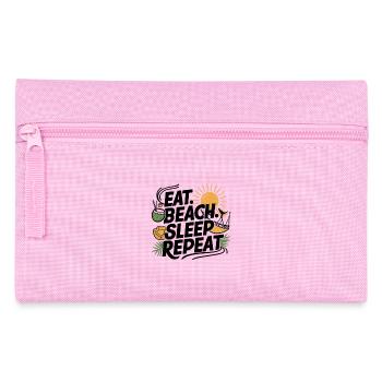 Essen Schlaf Strand Wiederholen - Federtasche - Rosa - Vorne