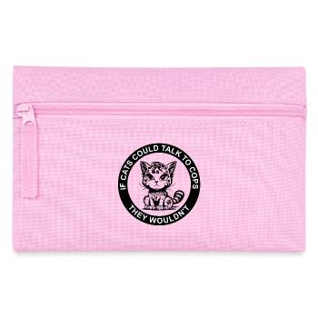 IF CATS COULD TALK TO COPS - Federtasche - Rosa - Vorne