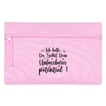 unfassbares potential achtsamkeit motivation - Federtasche - Rosa - Vorne