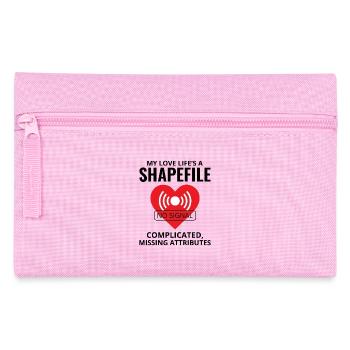 Shapefile GIS Analyst Humor Geospatial Tech - Pencil Case - pink - Front