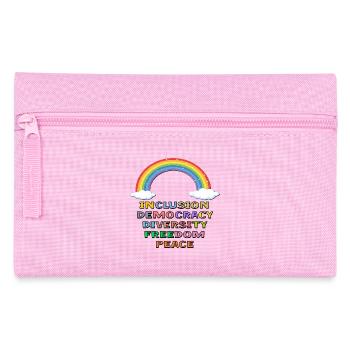 DÉMOCRATIE INCLUSION PAIX FIERTÉ - Trousse - rose - Devant