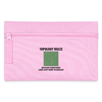 Topology Rules GIS Humor Cartography - Pencil Case - pink - Front