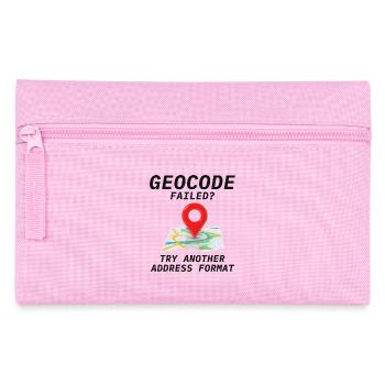 Geocoding Fail Address Format GIS Humor - Pencil Case - pink - Front