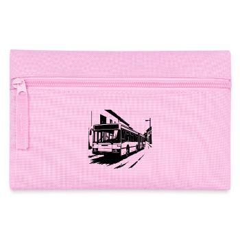 Retro Articulated Bus Kult - Pencil Case - pink - Front