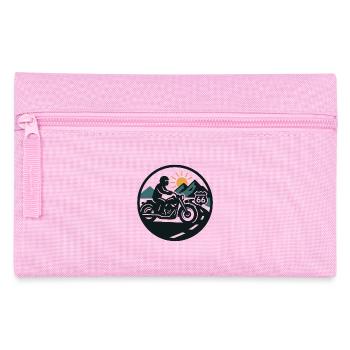 Straßen Biker Sonnenuntergang - Federtasche - Rosa - Vorne
