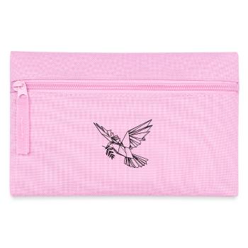 The Origami Dove of Peace with an Olive Branch - Pencil Case - pink - Front