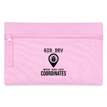 GIS Dev Debugging Coordinates Geospatial Bug - Pencil Case - pink - Front