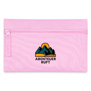 Mountain motif with sunrise - Pencil Case - pink - Front