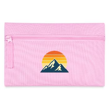 Sonnenaufgang Berge - Federtasche - Rosa - Vorne