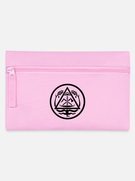 Zimmerer Zunftzeichen – traditionelles Wappen - Federtasche - Rosa