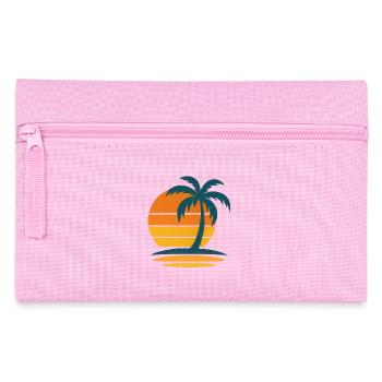 Sail & Sunset – Retro Ocean Calm - Federtasche - Rosa - Vorne