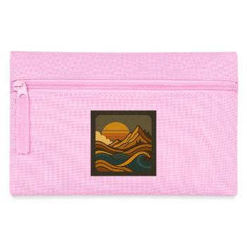 Goldene Freiheit im Retro-Gebirge - Federtasche - Rosa - Vorne