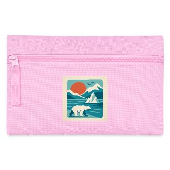 Polar Solitude – Arctic Retro Vibes - Pencil Case - pink - Front