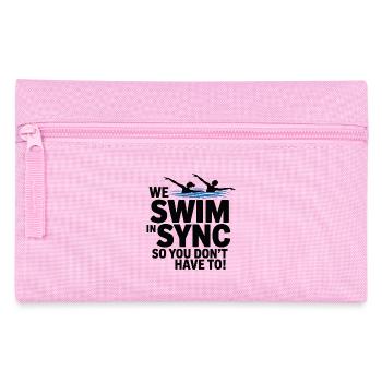 Synchronschwimmen Schwimmer Wassersportler - Federtasche - Rosa - Vorne