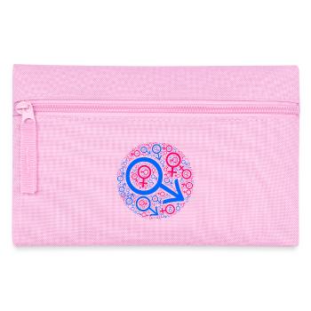 Gender-Kuddelmuddel im Kreis-Design - Federtasche - Rosa - Vorne
