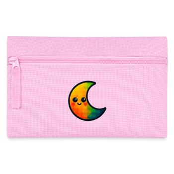 WPAP Polygon Kawaii Style Baby Toy Crescent Moon - Pencil Case - pink - Front