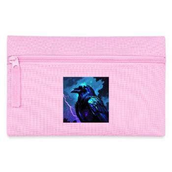 Electric Night Raven Art - Pencil Case - pink - Front