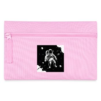 Weltraum-Astronaut im Mondhimmel - Federtasche - Rosa - Vorne