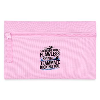 Hinter jedem makellosen Spin Swimming Teamkollegen - Federtasche - Rosa - Vorne