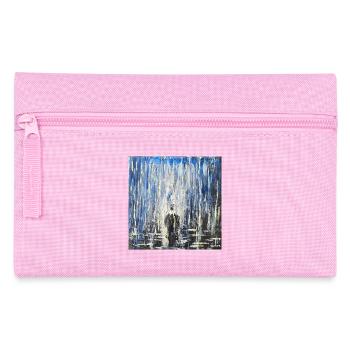 Abstract Cityscape with Rainy Night Atmosphere - Pencil Case - pink - Front