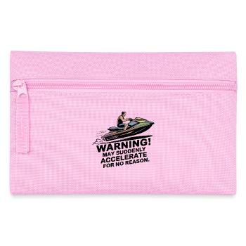 Warnung I May Accelerate Jetski Rider Humor - Federtasche - Rosa - Vorne