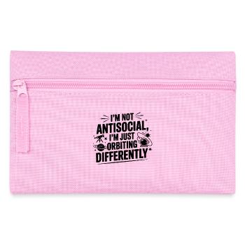 Nicht asozial, nur anders umkreisend - Federtasche - Rosa - Vorne
