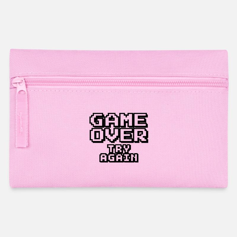 Game Over - Réessayez Pixel Design - Trousse - rose