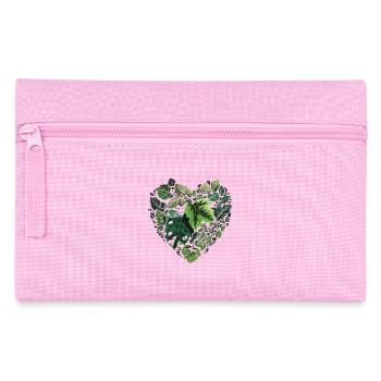 Leaf Heart Nature Pattern - Pencil Case - pink - Front