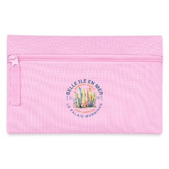 Surf Belle Ile en Mer Logo Circulaire - Trousse - rose - Devant