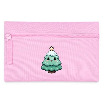 Sapin de Noël étoilé kawaii - Trousse - rose - Devant