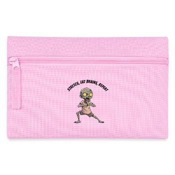 Zombie Stretch Eat Brains Repeat - Pencil Case - pink - Front