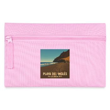Playa del Ingles in Valle Gran Rey - Pencil Case - pink - Front