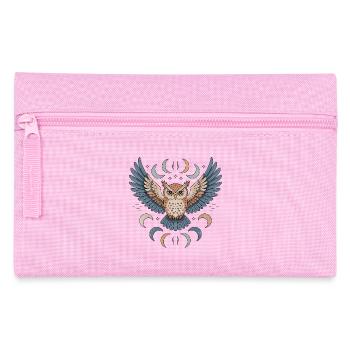 Boho Eule - Federtasche - Rosa - Vorne